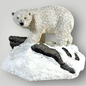 Vtg Second Nature Design Wildlife Collectibles Polar Bear Resin Figurine